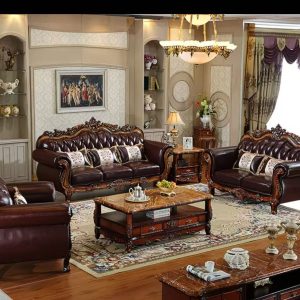 Royal Style and Classic Leather  Lounge Suite 1+2+3
