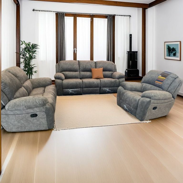 Contemporary 1+2+3 Recliner Lounge Suite with Plush Comfort and