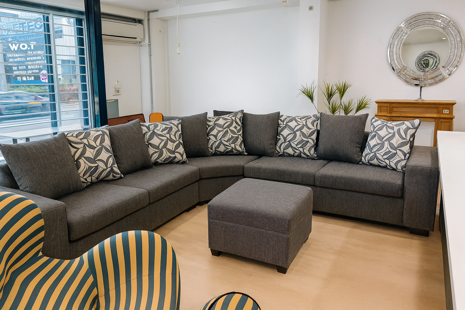 Luxurious NZ-Made Corner Lounge Suite with Ottoman – Modern Comfort and Timeless Style