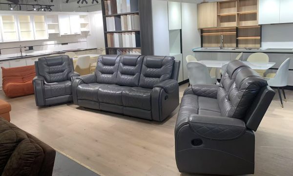 leather 1+2+3 recliner suite