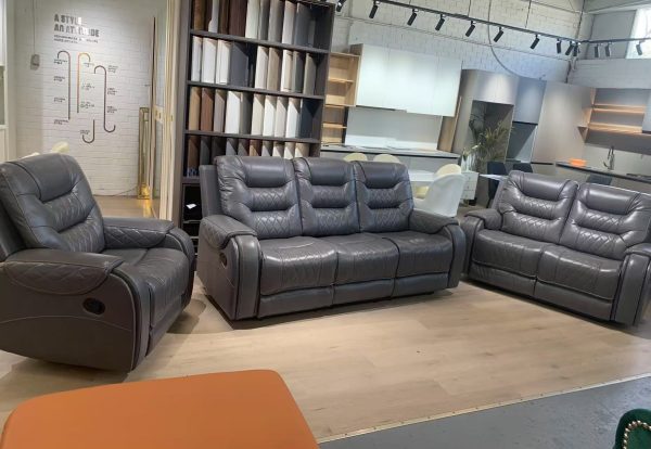 1+2+3 leather recliner suite