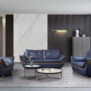 Modern Leather Sofa Set (1+2+3) — Custom Colors#882