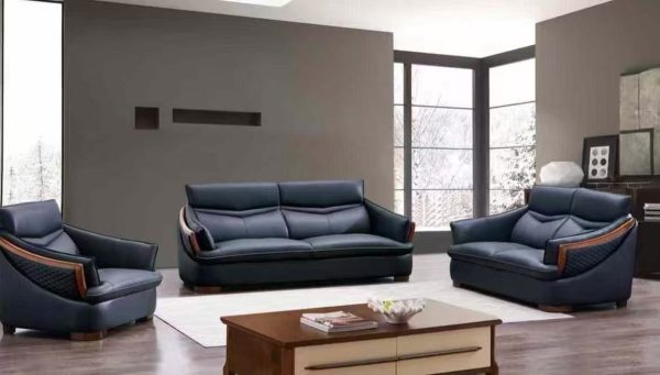 Modern Leather Sofa Set (1+2+3) — Custom Colors