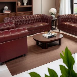 1+2+3 Luxury Chesterfield Leather Lounge Suite