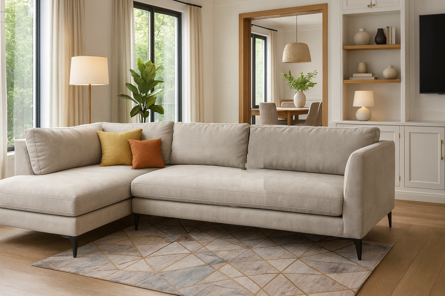 ALARASuper Comfort L-Shaped Sofa with Chaise