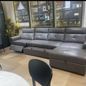 Modern Multi-Functional Electric Recliner Corner Sofa with Sofa Bed & Storage