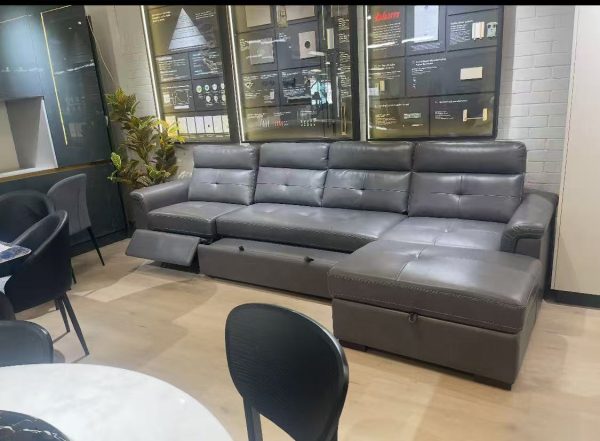 Modern Multi-Functional Electric Recliner Corner Sofa with Sofa Bed & Storage